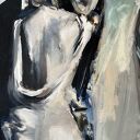 Us - grafika 50x70 cm do sypialni: druk fine art i akryle na papierze archiwalnym