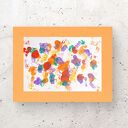 Energetyczna kolorowa abstrakcja - ręcznie malowana grafika 30x40 do jadalni