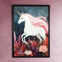 Magiczny Jednorożec - grafika na plakacie na A3