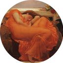 Samoprzylepna tapeta w kształcie koła - Flaming June
