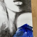 Kobaltowa - grafika Face 50x70 (ręcznie wzbogacana kobaltem)