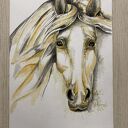 Herbaciany koń - akwarelowa grafika z koniem 21 x 29,5 cm Agnieszka Antczak