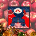 Jesienny przytulny obrazek "Porozmawiaj ze mną" 20x20 w czarnej ramce