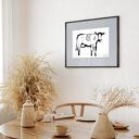 Grafika z ramą - nr 74 - krowa, czemu jej nie kochać