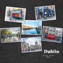 Dublin w akwareli - zestaw 6 grafik w rozmiarze 13x18 cm