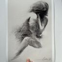 Lovers - autorska grafika A4 przedstawiająca kochanków