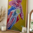 Plakat A3 Motocyklista - reprodukcja pasteli suchych Justyny Jaszke