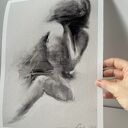 Lovers - autorska grafika A4 przedstawiająca kochanków