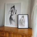 Szkic kobiety 60x87 - autorska inkografia „Little Delights”