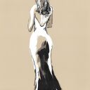 "Jestem" praca malowana ręcznie 21cm x 30cm