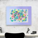 Pastelowa grafika abstrakcyjna 30x40 cm, ręcznie malowana do oprawienia - dekoracja na ścianę