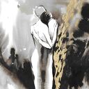 Grafika z cyklu "Ona i On" ręcznie malowana i złocona o wymiarach 30cm x 40cm