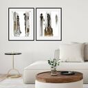 Grafika z cyklu "Jestem" - dyptyk malowany i złocony ręcznie o wymiarach 2 x (30cm x