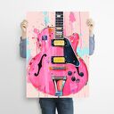 Gitara - grafika na plakacie na A3