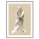 "Jestem" praca malowana ręcznie 21cm x 30 cm