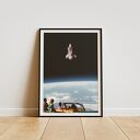 Plakat Trip - Kolaż Fine Art 50x70 cm - kosmiczny kolaż do Twojego wnętrza