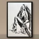 Heels - grafika węglowa A3 (30x42 cm) Louka