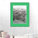 Pejzaż z górami 30x40 - minimalistyczna grafika ręcznie malowana do domu