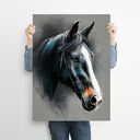 Portret konia 2 - grafika na plakacie A3 dla koniarzy (bez ramki)