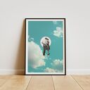 Plakat Zakochana para - kolaż minimalistyczny 50x70 cm
