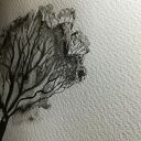 Zamówienie - zestaw 3 grafik A4 Body Flowers - czarny tusz na papierze akwarelowym, sygnowane