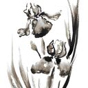 Dyptyk „Obecność” - ręcznie malowane i złocone grafiki 21 x 30 cm
