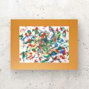 Abstrakcyjna grafika 30x40 cm - nowoczesna kolorowa dekoracja do wnętrz