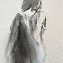 White - minimalistyczna grafika kobiety 30x40 cm