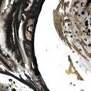 Grafika z cyklu "Uniwersum" malowana i złocona ręcznie o wymiarach 50cm x 35cm; abstrakcja