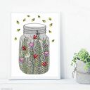 Słoik z roślinkami 50x70