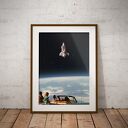 Plakat Trip - Kolaż Fine Art 50x70 cm - kosmiczny kolaż do Twojego wnętrza