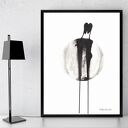 Oryginalna ilustracja do ramki 21x30 A4 rysunek tuszem about real