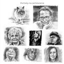 PORTRET - RYSUNEK NA ZAMÓWIENIE - A4 - grafika na - prezent personalizowany
