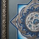 Mandala Srebrna - ręcznie malowana grafika w ozdobnej ramie 21x30 cm