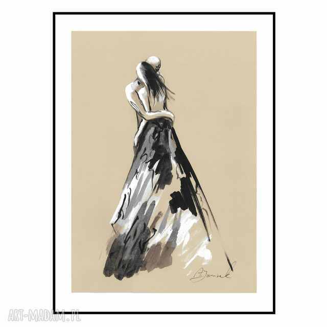 "Jestem" praca malowana ręcznie 21cm x 30cm