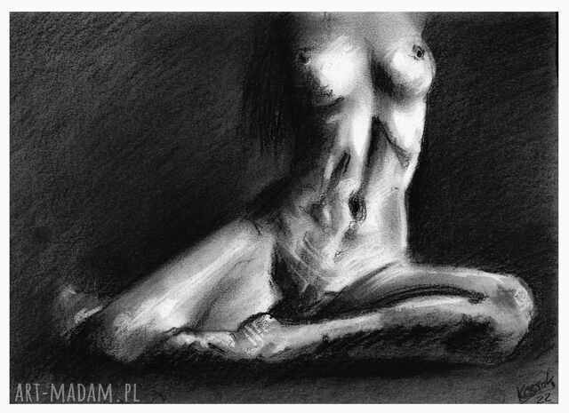 AKT 7 (rysunek A4) - grafika akt kobiecy, akt artystyczny, fine art nude
