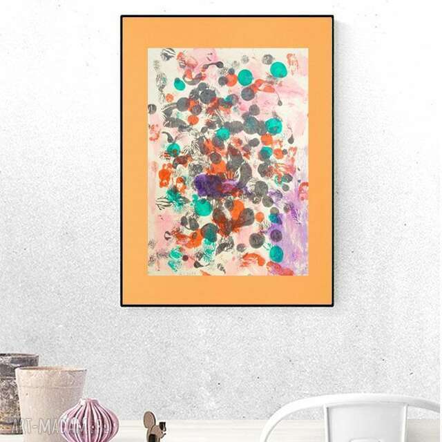 minimalistyczna dekoracja na ścianę, boho grafika do domu, nowoczesny rysunek, abstrakcja 30x40