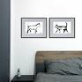 czarne grafika z ramą - nr 108 bulterier dla miłośników psów psem
