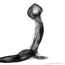 z - nr 148 joga - czarno biała grafika z ramą