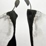 ART Krystyna Siwek niesztampowe czarno biała grafika 40x50 cm wykonana ręcznie 3811099 abstrakcja do salonu