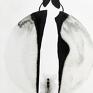 ART Krystyna Siwek atrakcyjne malowany ręcznie tuszem na naturalnie białym papierze akwarelowym grafika czarno biała