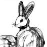 szare grafika czarno biała 152 zajączki z królikiem naturą