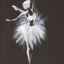 taniec balet " baletnica IV ręcznie malowana grafika