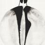 ART Krystyna Siwek grafika czarno biała obraz ręcznie malowany 30x40 cm, 3143378 nowoczesny abstrakcja