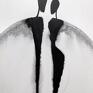 ART Krystyna Siwek obraz do salonu 40x50 cm wykonana ręcznie 3459525 grafika czarno biała