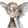 ajan art komunia anioł grafika z cyklu w złotej aureoli" format ślub aniołek