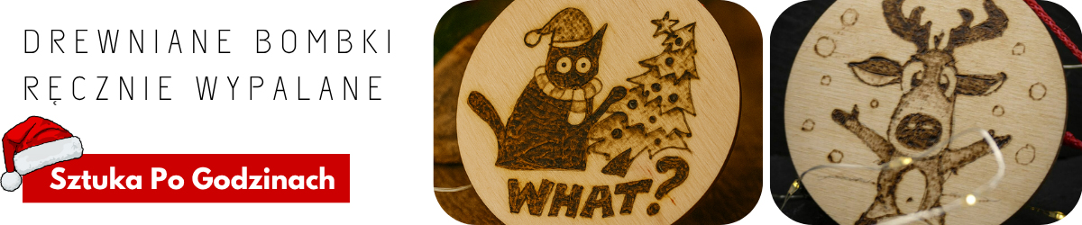 ręcznie robione bombki drewniane
