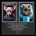 Kalendarz 2024 - Hipsterskie Koty 13x18 cm