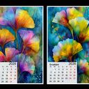 Kalendarz 2026 Kolory Ginkgo Biloba 13x18 cm