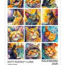 Kalendarz 2026 KOTY RUDOLF I LUNA 15x21 cm